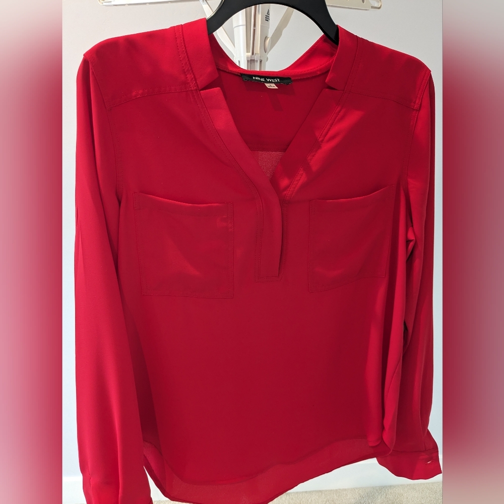 Nine West Red Blouse